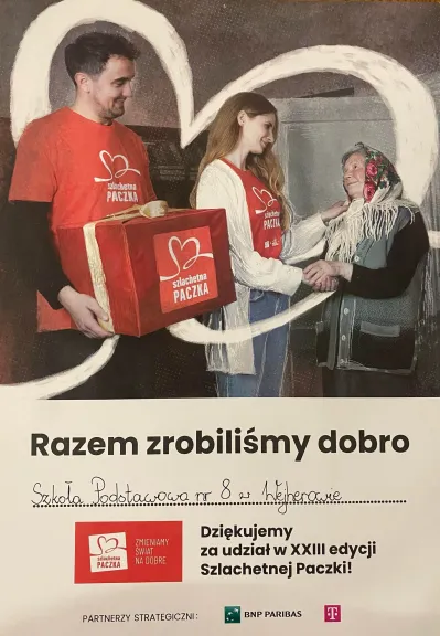 Podziękowanie za udział w akcji