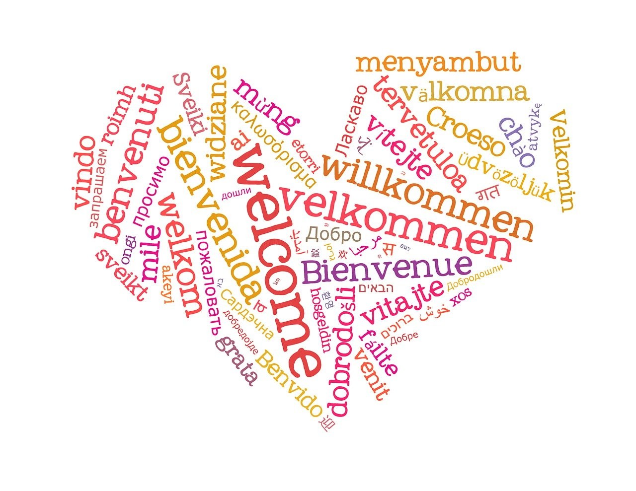Napisy Dzień dobry w różnych językach świata