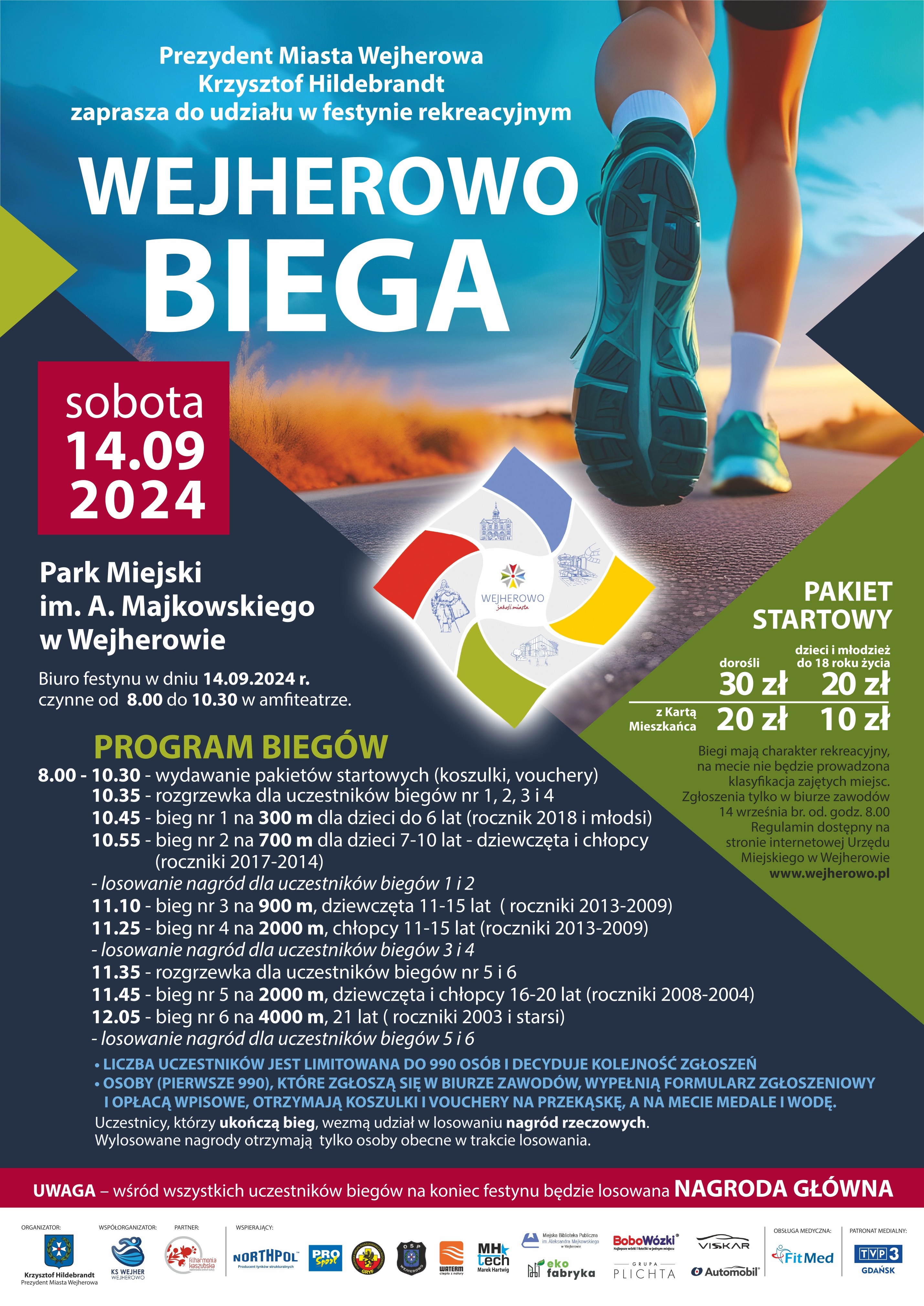 Wejherowo biega plakat